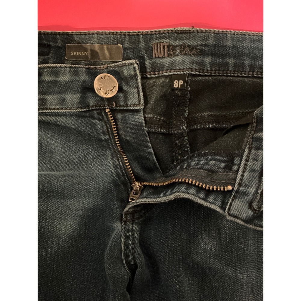 Kut from the Kloth Womens Mia‎ Mid Rise Slim Fit Skinny Jeans Sz 8P Dark Wash - Picture 4 of 8
